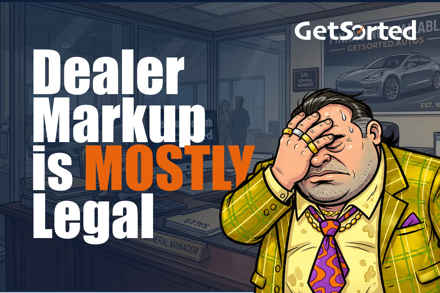 Dealer market adjustment markup sticker